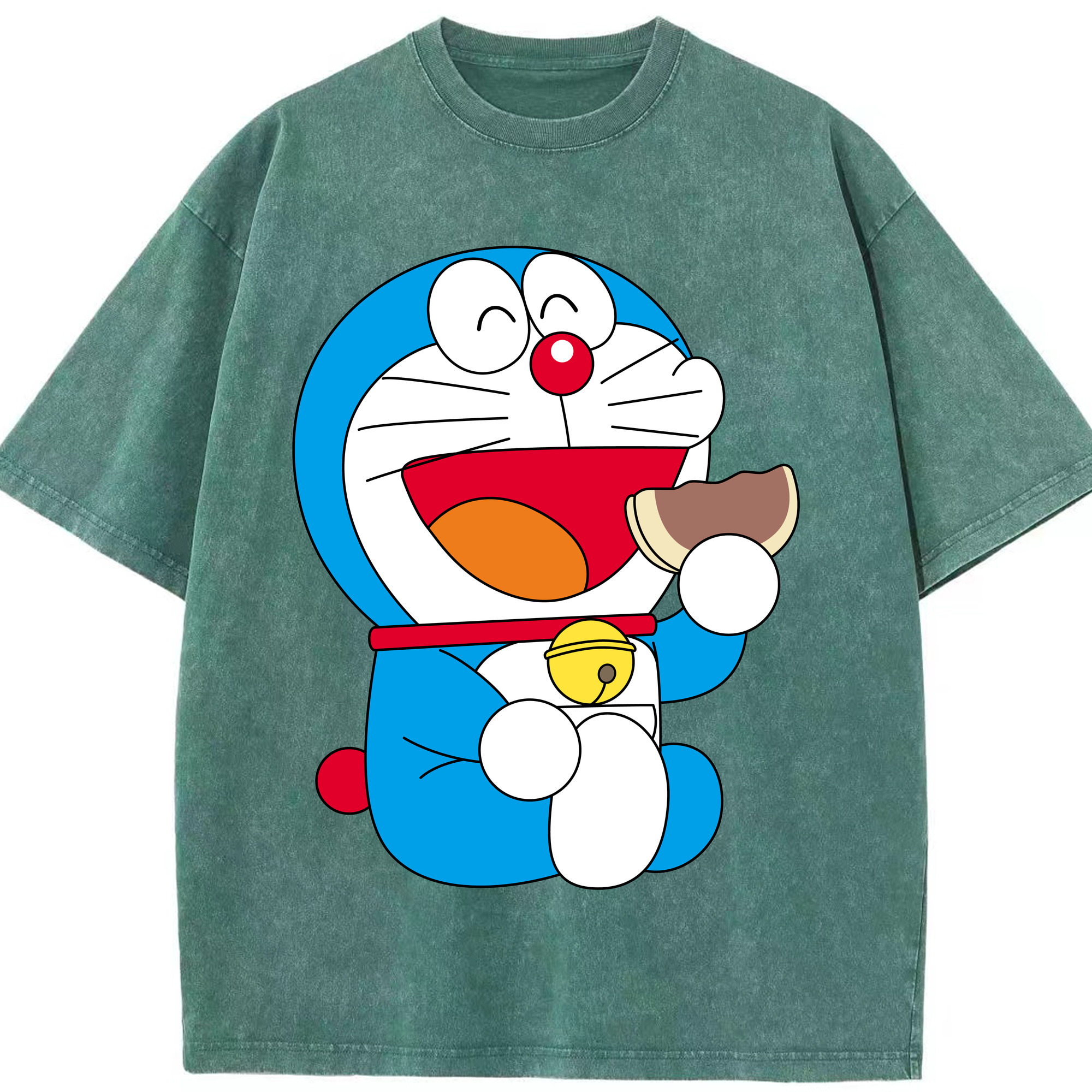 （画像用） ドラえもん Doraemon 綿100% ヴィンテージ風 半袖Tシャツ（フロントプリント）